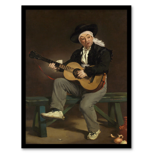 Edouard Manet Framed Wall Art Print The Spanish Singer Portrait Home Décor