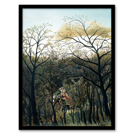 Henri Rousseau Framed Wall Art Print Rendezvous in the Forest Home Décor