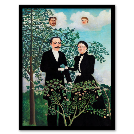 Henri Rousseau Framed Wall Art Past and Present Philosophical Though Home Décor