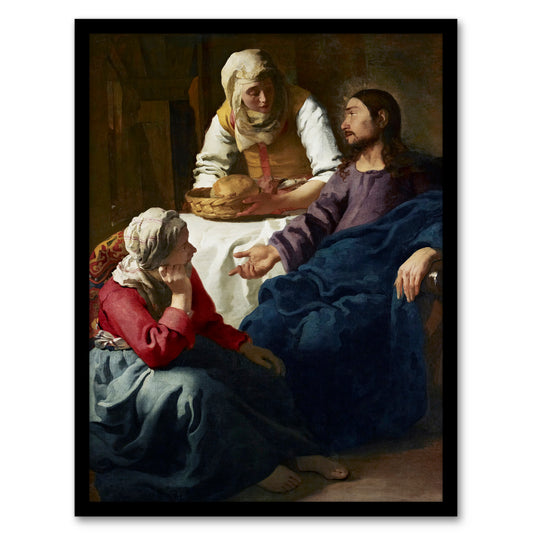 Vermeer Framed Wall Art Print Christ in the House of Martha and Mary Home Décor