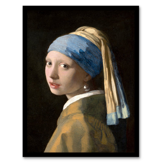 Johannes Vermeer Framed Wall Art Print Girl with a Pearl Earring Home Décor