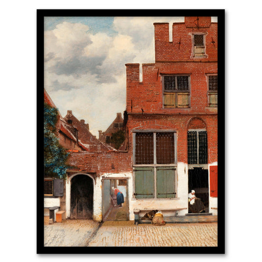 Johannes Vermeer Framed Wall Art Print The Little Street Facades Home Décor