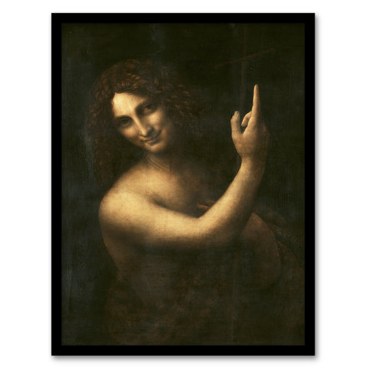 Leonardo da Vinci Framed Wall Art Print Saint John the Baptist Home Décor