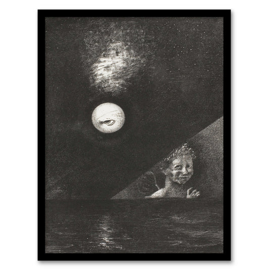 Odilon Redon Framed Wall Art Angel of Certitude and Questioning Eye Home Décor