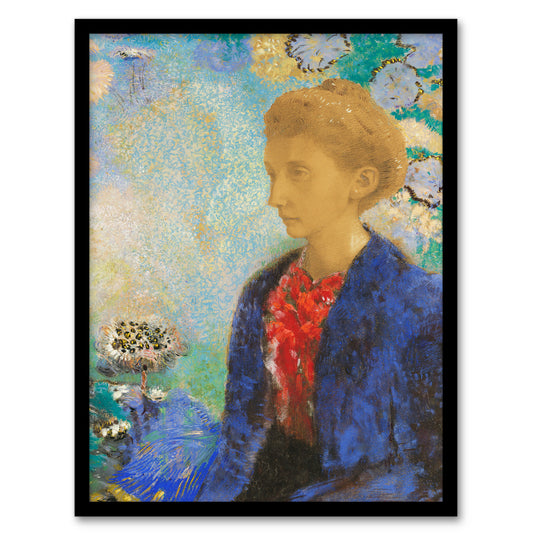 Odilon Redon Framed Wall Art Print Baroness of Domecy Portrait Home Décor