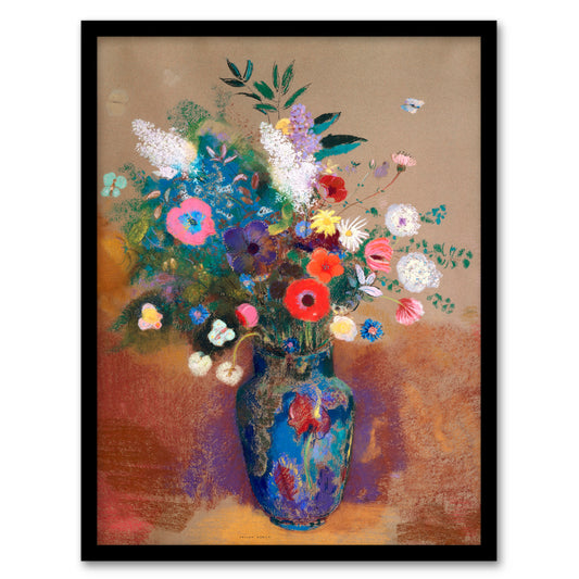 Odilon Redon Framed Wall Art Print Bouquet of Flowers in a Vase Home Décor
