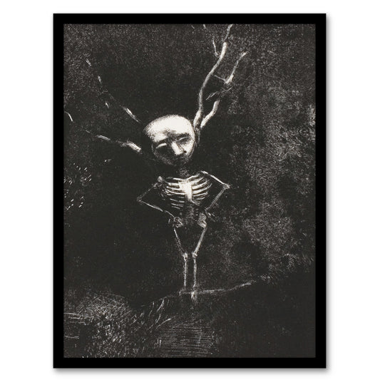 Odilon Redon Framed Wall Art Print Pale Figure in Maze of Branches Home Décor