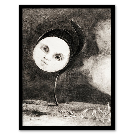 Odilon Redon Framed Wall Art Print Strange Flower with a Face Home Décor