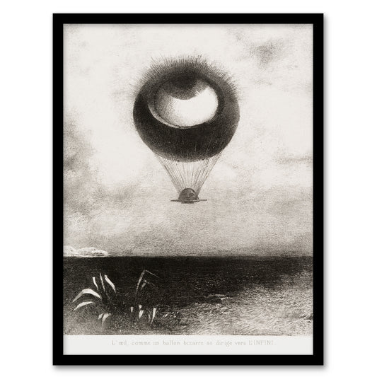 Odilon Redon Framed Wall Art Print The Eye Like a Strange Balloon Home Décor