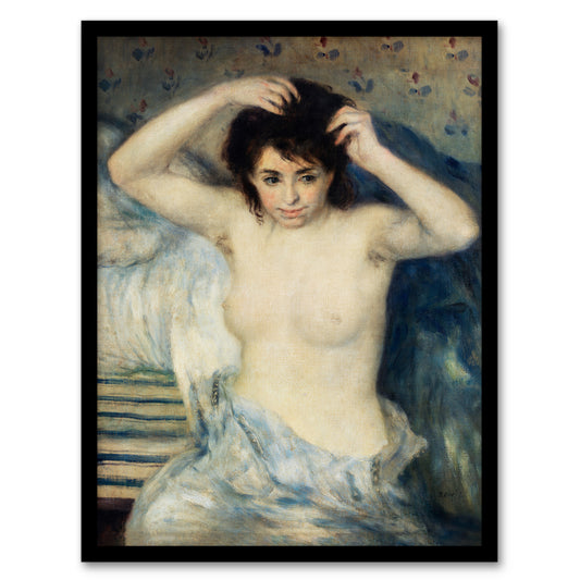 Pierre Auguste Renoir Framed Wall Art Before the Bath Nude Portrait Home Décor