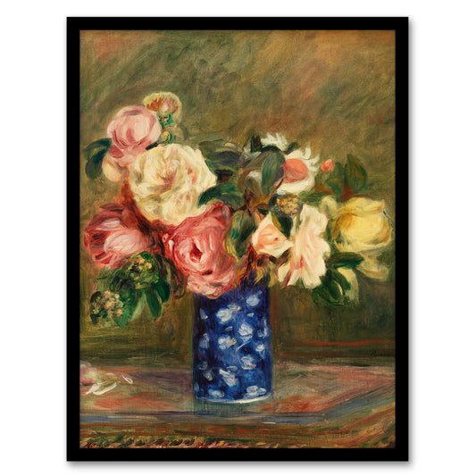 Pierre Auguste Renoir Framed Wall Art Print Bouquet of Roses Home Décor