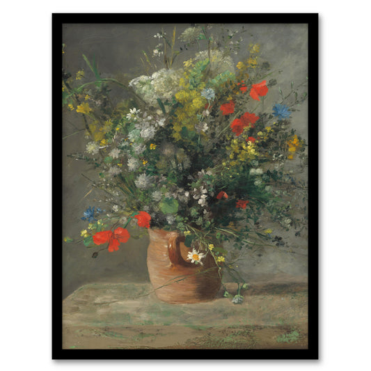 Pierre Auguste Renoir Framed Wall Art Print Wildflowers in a Vase Home Décor