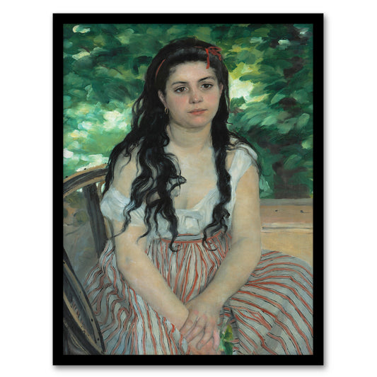 Pierre Auguste Renoir Framed Wall Art In the Summer Girl Portrait Home Décor
