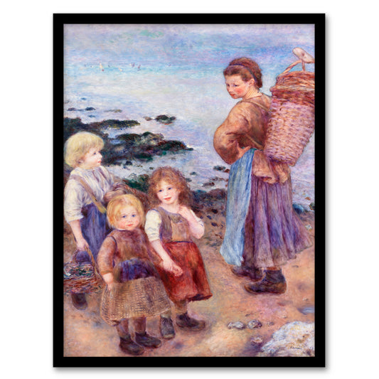 Pierre Auguste Renoir Framed Wall Art Mussel Fishers at Berneval Home Décor