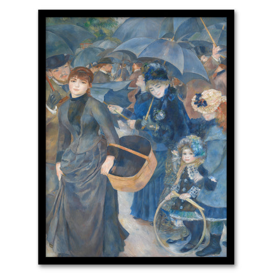Pierre Auguste Renoir Framed Wall Art The Umbrellas Oil Painting Home Décor