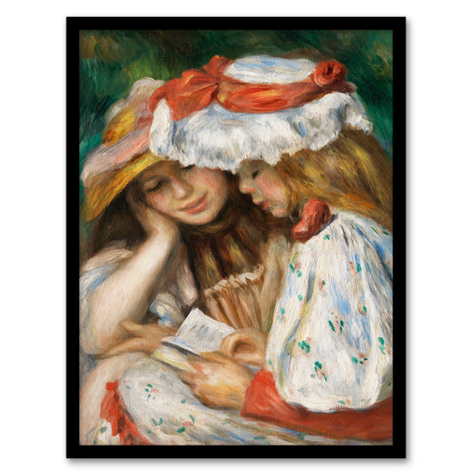 Pierre Auguste Renoir Framed Wall Art Print Two Girls Reading Home Décor
