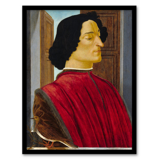 Sandro Botticelli Framed Wall Art Print Giuliano de Medici Portrait Home Décor