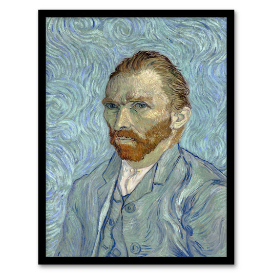 Vincent van Gogh Framed Wall Art Print Artist 1889 Self Portrait Home Décor