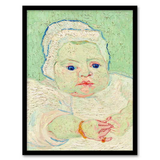 Vincent van Gogh Framed Wall Art Print Roulins Baby Portrait Home Décor