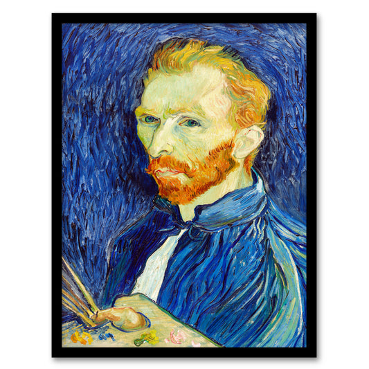 Vincent van Gogh Framed Wall Art Print Self Portrait With Palette Home Décor