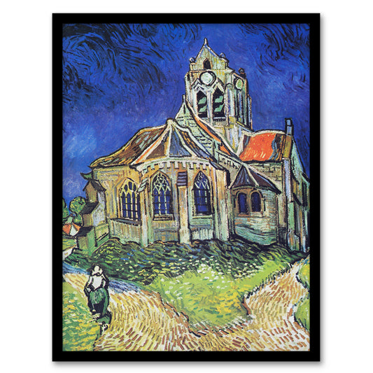 Vincent van Gogh Framed Wall Art The Church at Auvers Oil Painting Home Décor