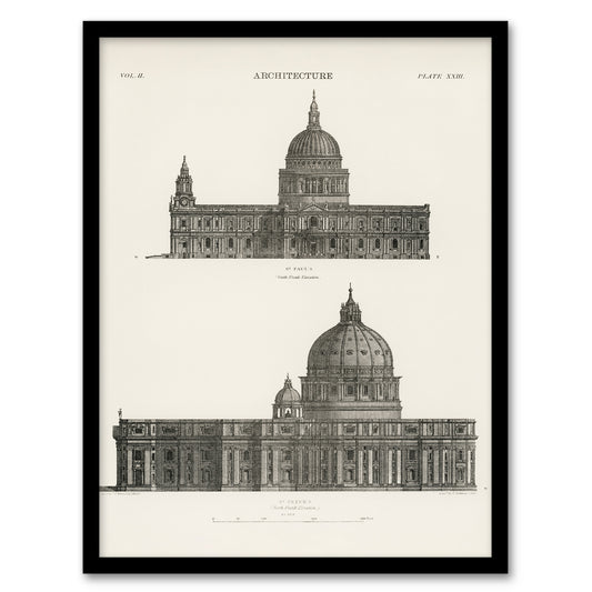 Vintage Encyclopaedia Britannica Framed Wall Art St Paul St Peters Home Décor