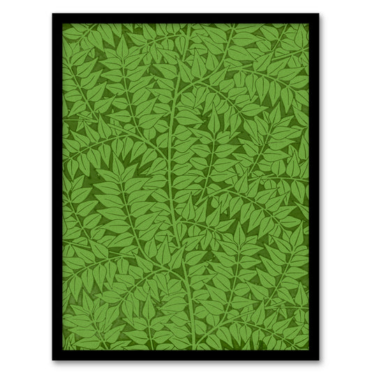 William Morris Framed Wall Art Print Leafy Branch Green Pattern Home Décor