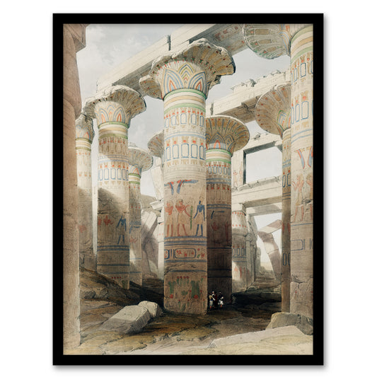 David Roberts Framed Wall Art Karnak Temple Great Hypostyle Hall Home Décor