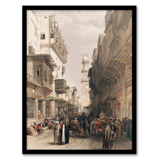 David Roberts Framed Wall Art Print Mosque El Mooristan Cairo Home Décor