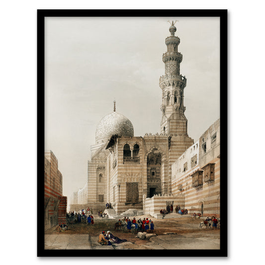 David Roberts Framed Wall Art Print Tombs of the Khalifs at Cairo Home Décor
