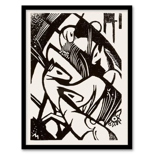 Franz Marc Framed Wall Art Print Horses 1912 Abstract Painting Home Décor