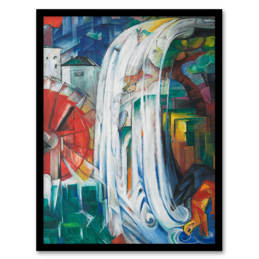 Franz Marc Framed Wall Art The Bewitched Mill Colourful Painting Home Décor