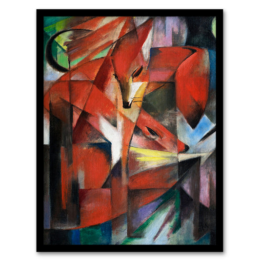 Franz Marc Framed Wall Art The Foxes Colourful Abstract Painting Home Décor