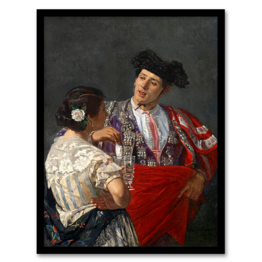 Mary Cassatt Framed Wall Art Offering The Panal To A Bullfighter Home Décor