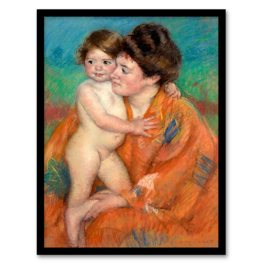 Mary Cassatt Framed Wall Art Woman With Baby Mother Child Portrait Home Décor