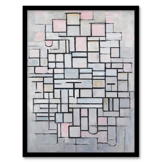 Piet Mondrian Framed Wall Art Composition No IV Abstract Painting Home Décor