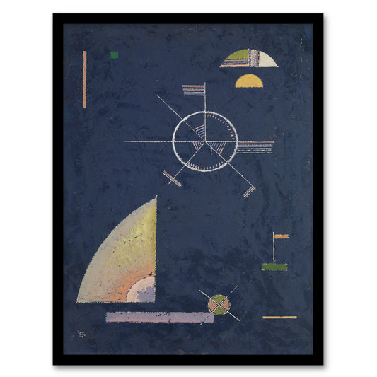 Wassily Kandinsky Framed Wall Art Print Dull Gray Abstract Painting Home Décor