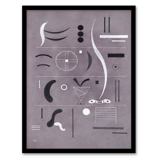 Wassily Kandinsky Framed Wall Art Four Parts Abstract Watercolour Home Décor