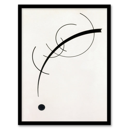 Wassily Kandinsky Framed Wall Art Print Free Curve to the Point Home Décor