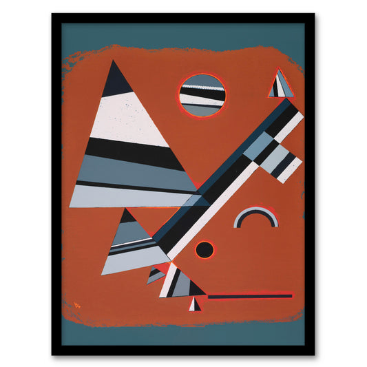 Wassily Kandinsky Framed Wall Art Print Gris Grey Abstract Painting Home Décor