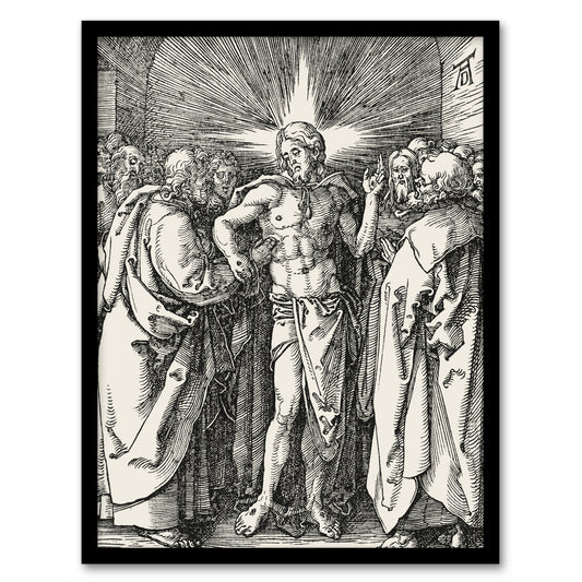 Albrecht Durer Doubting Thomas Touches Christ's Wounds Framed Wall Art Print