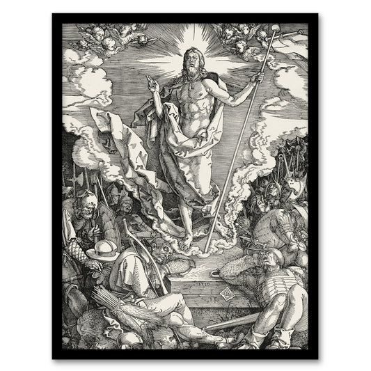 Albrecht Durer Large Passion Series The Resurrection Framed Wall Art Print