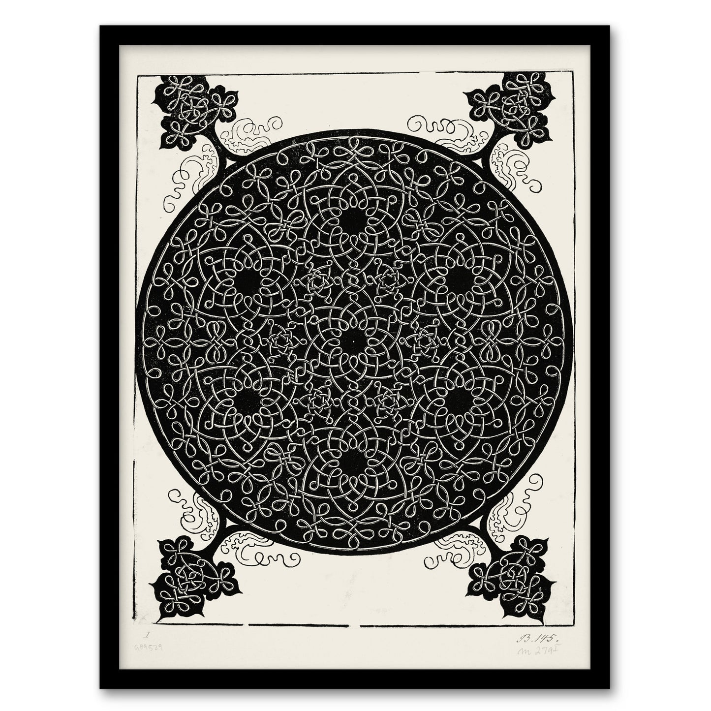 Albrecht Durer Knob With Seven Hexagonal Stars Framed Wall Art Picture Print