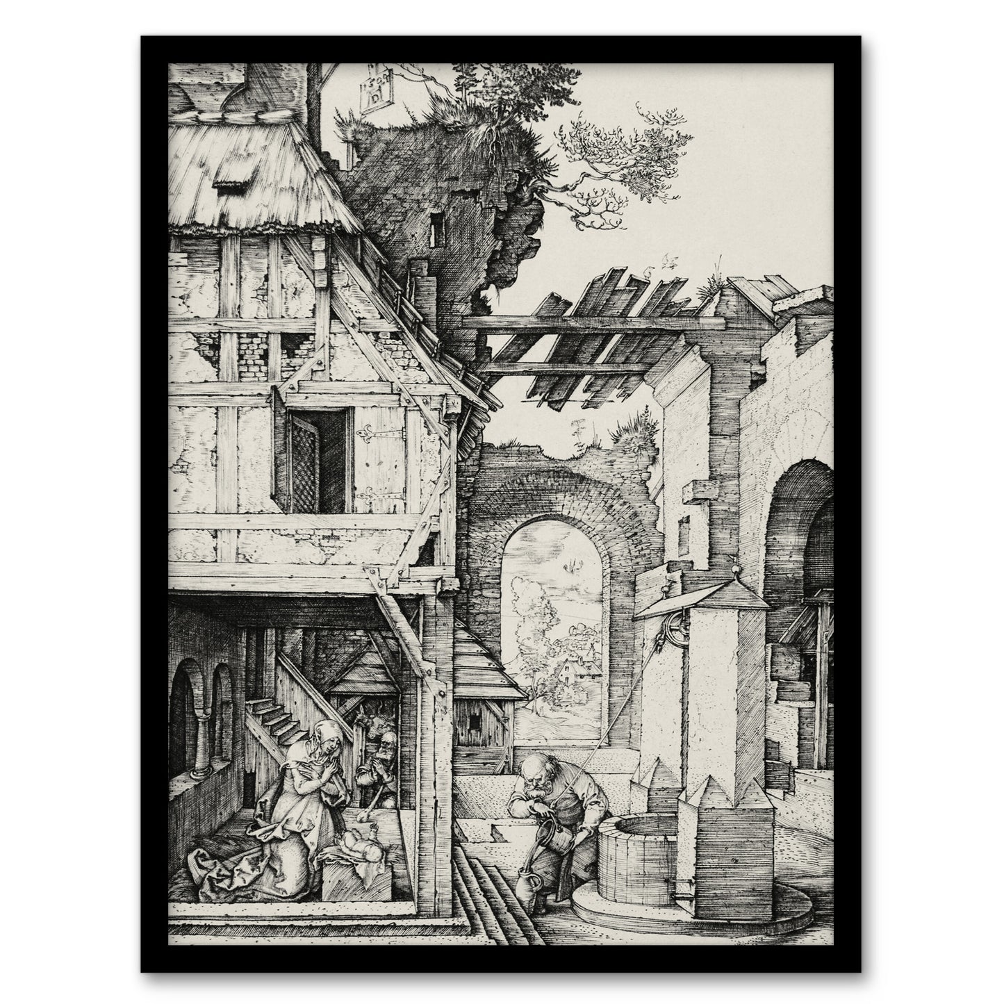 Albrecht Durer The Nativity Birth of Jesus Christ Framed Wall Art Print