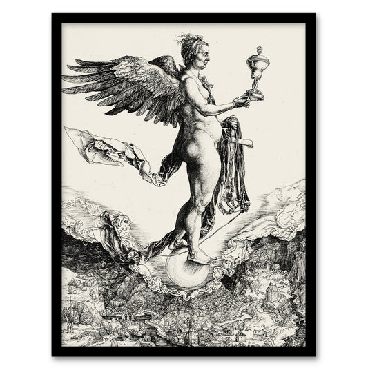 Albrecht Durer Nemesis Goddess The Great Fortune Framed Wall Art Print