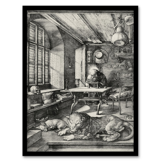 Albrecht Durer Saint Jerome in His Study Framed Wall Art Picture Print