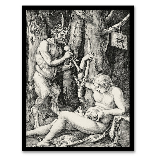 Albrecht Durer Satyr Family Nymph and Infant Framed Wall Art Picture Print