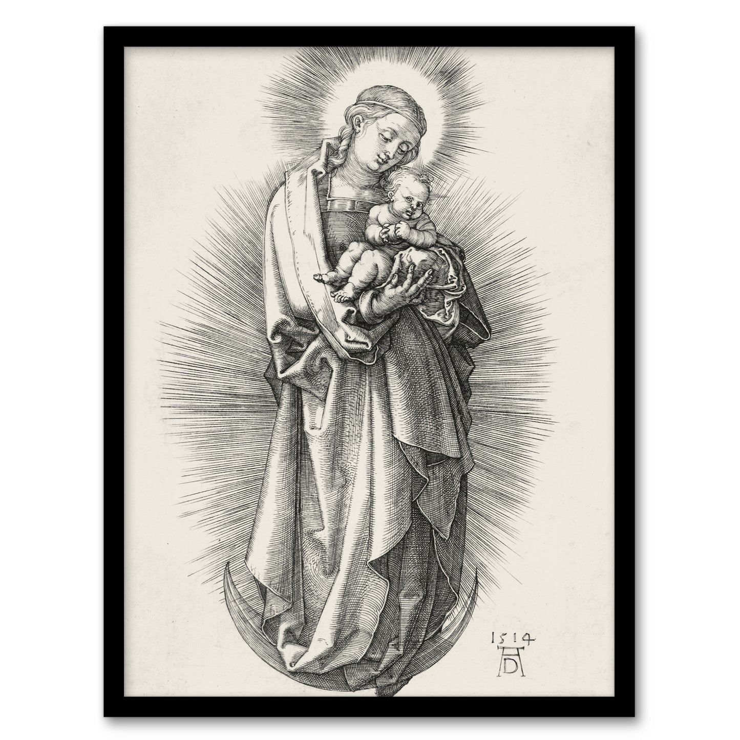 Albrecht Durer The Virgin on a Crescent Moon Framed Wall Art Picture Print