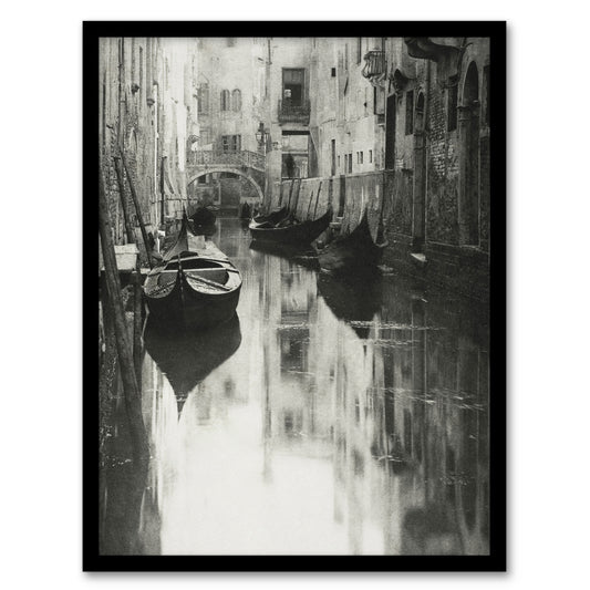 Alfred Stieglitz A Venetian Canal Vintage Photograph Framed Wall Art Print
