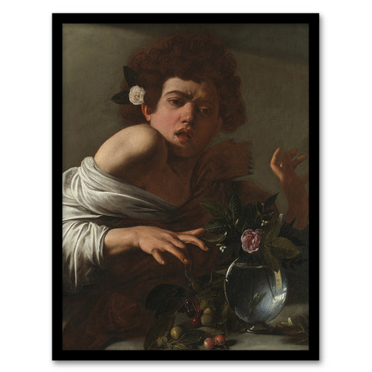 Caravaggio Boy Bitten by a Lizard Oil Painting Framed Wall Art Picture Print